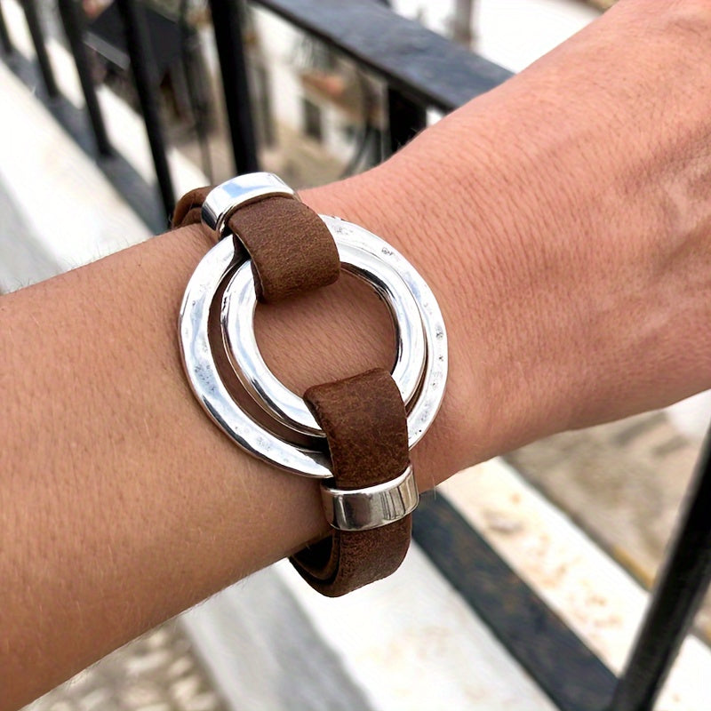 Vintage Boho Double Circle Bracelet
