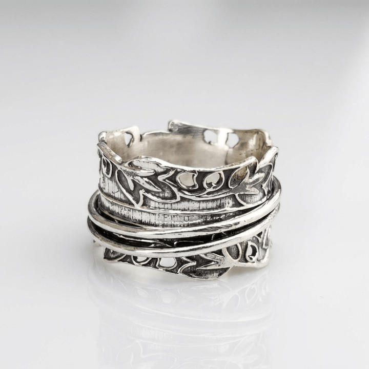 Silver Zirconia Layered Ring Set