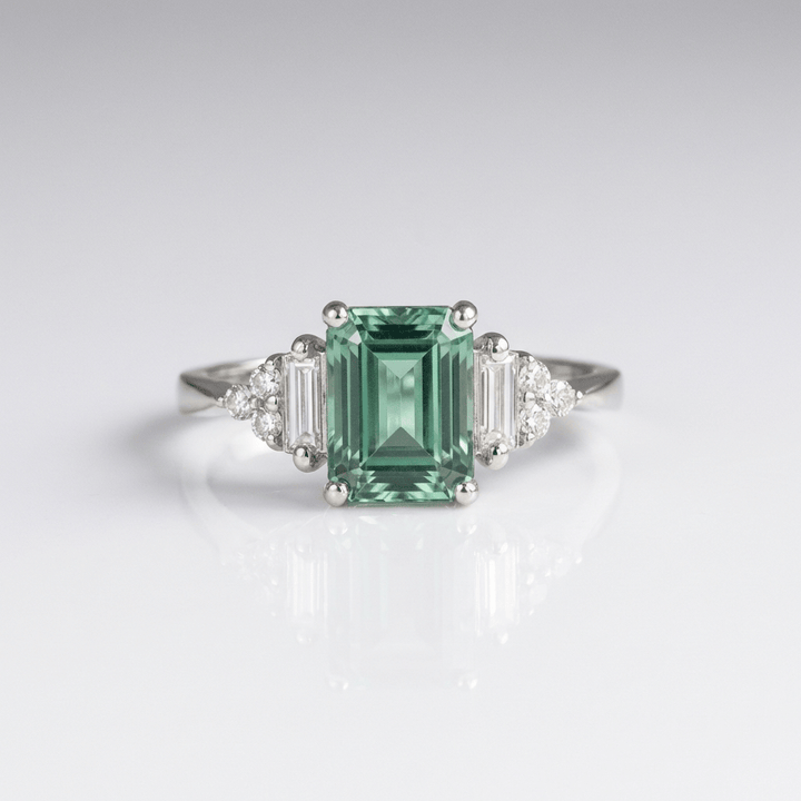Silver Diamond Trio Ring