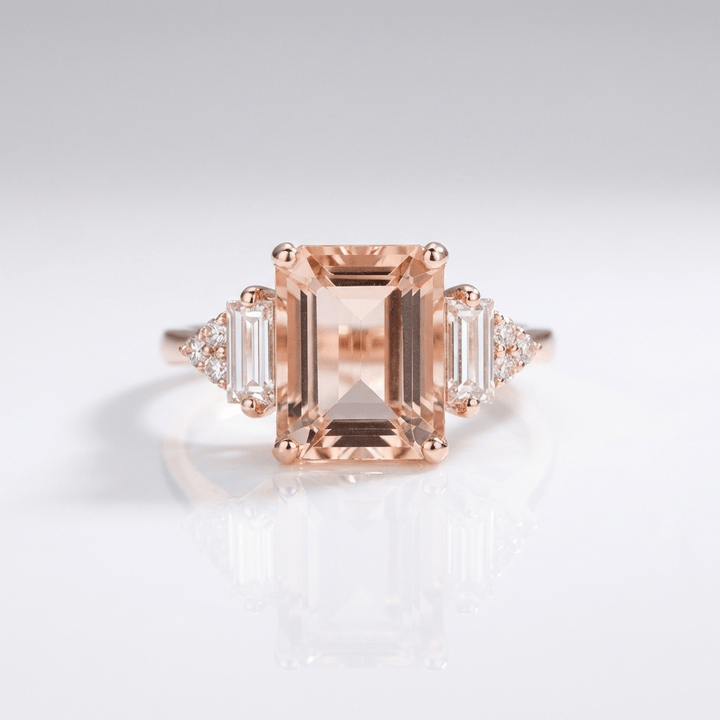 Silver Diamond Trio Ring