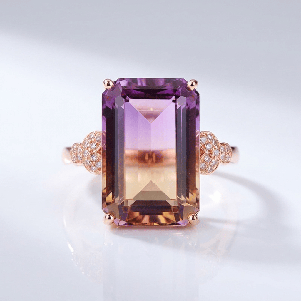 Rose Gold Ametrine Ring