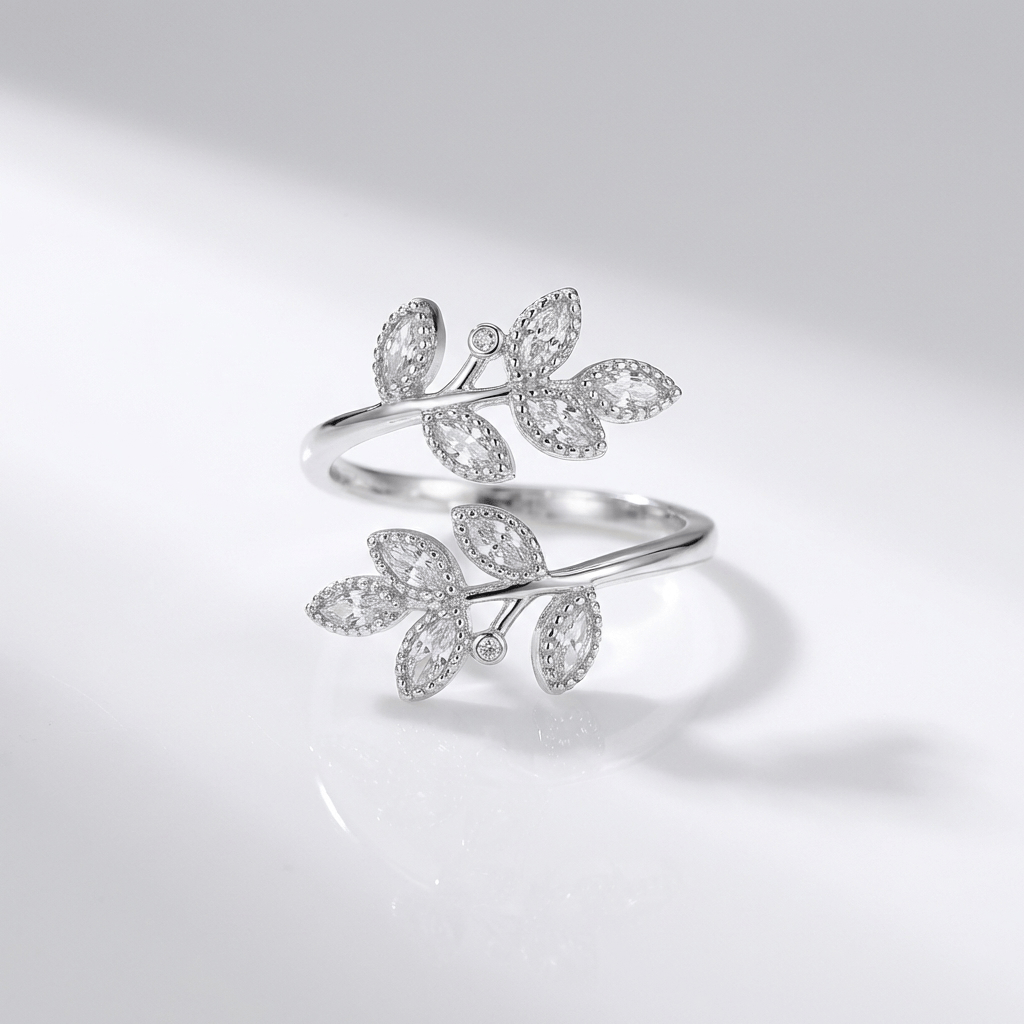 Gold Leaf Wrap Ring - (Adjustable)