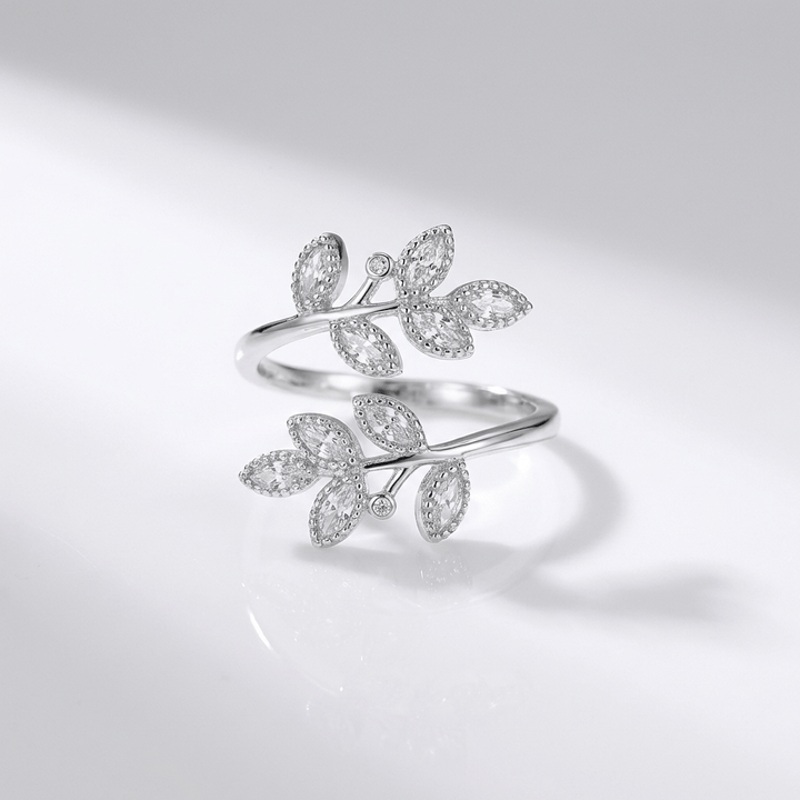 Gold Leaf Wrap Ring - (Adjustable)
