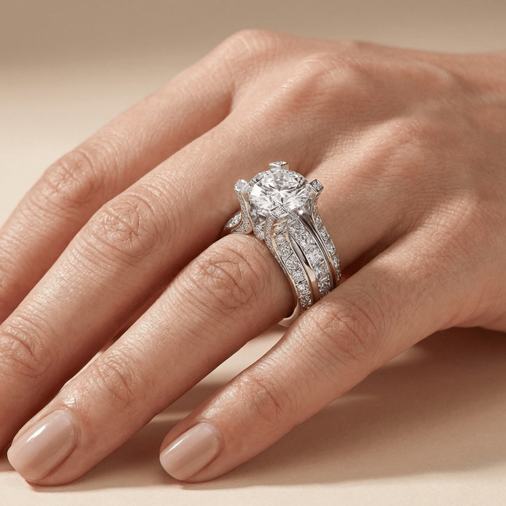 Silver Diamond Glamour Ring