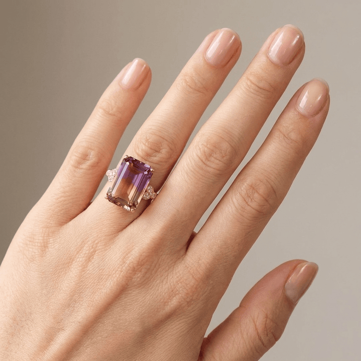 Rose Gold Ametrine Ring