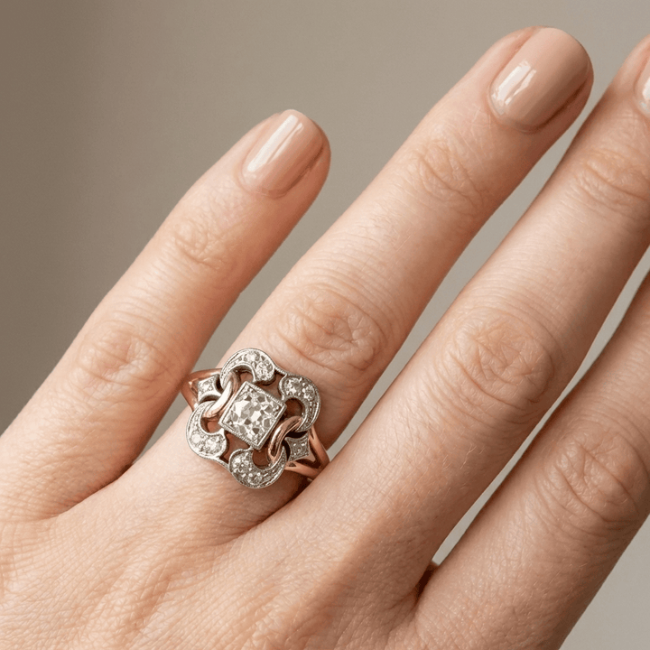 Diamond Retro Sculptural Ring