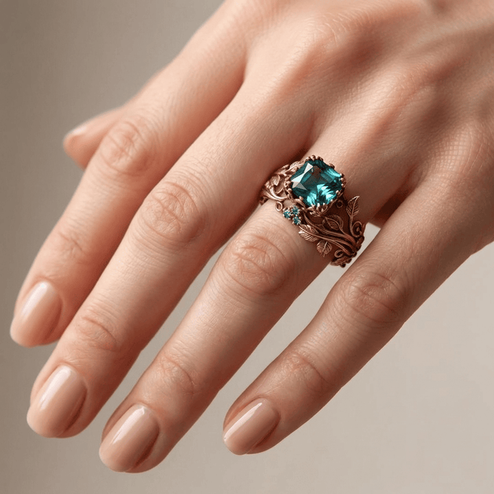 Rose Gold Enchanted Forest Ring