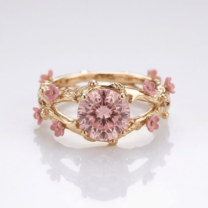 Pink Rose Blossom Ring