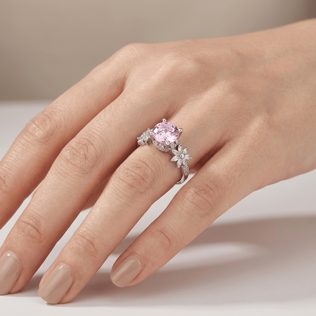 Pink Zirconia Sakura Dream Ring