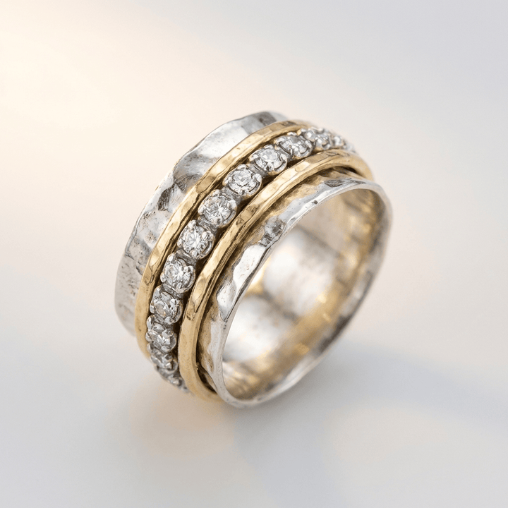 Zirconia Serenity Spin Ring