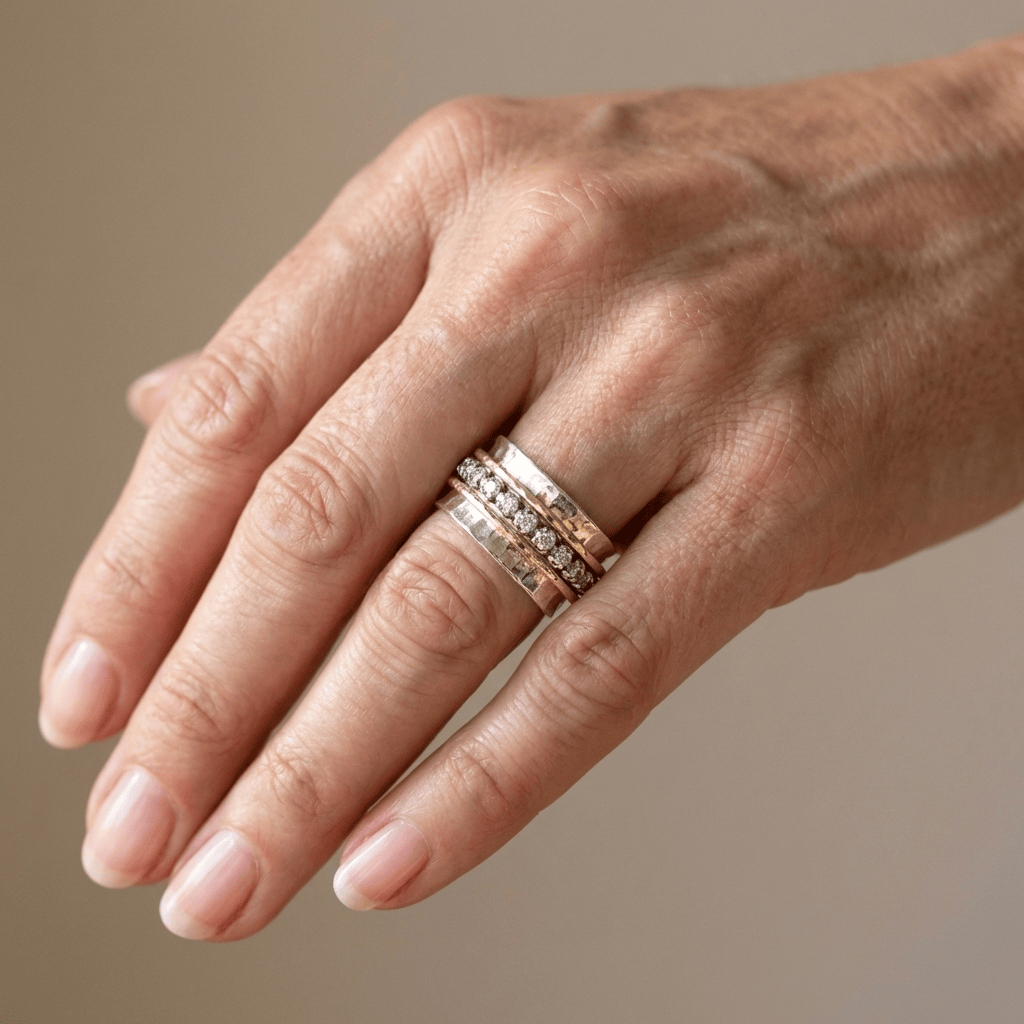 Zirconia Serenity Spin Ring