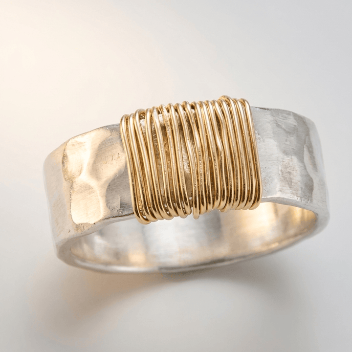 Handmade Silver &amp; Coil Ring
