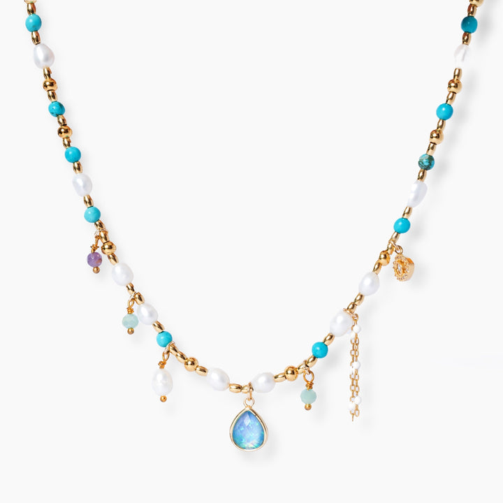 Intense Opal &amp; Pearl Necklace