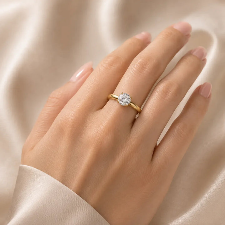 Vintage Gold Braided Zirconia Ring