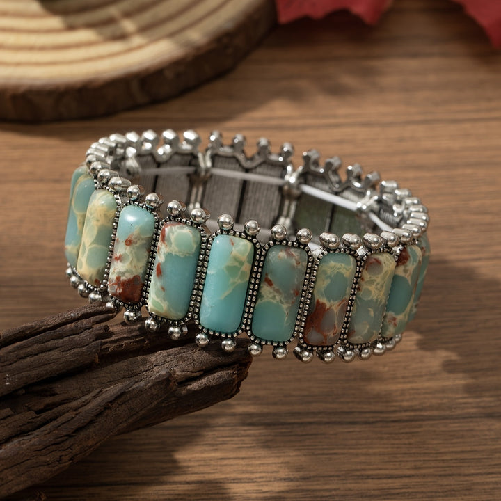 Bohemian Elastic Turquoise Bracelet
