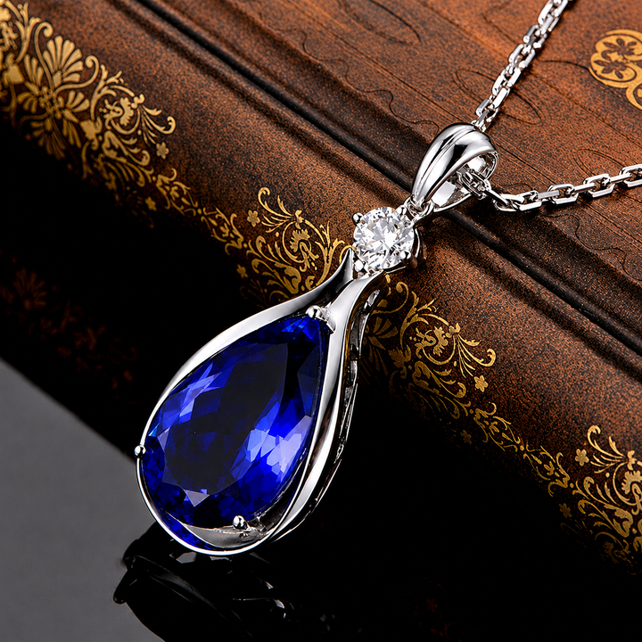 Sapphire Infinity Pendant Necklace
