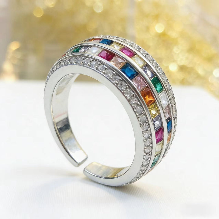 Rainbow Stone Elegant Ring