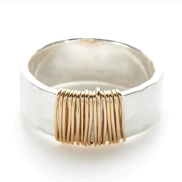 Handmade Silver &amp; Coil Ring