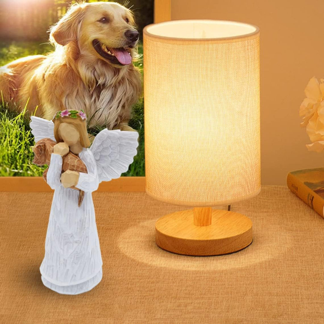 Dog Memorial Gift Set with Angel of Friendship Figurine &amp; Rainbow Bridge Chakra Bracelet