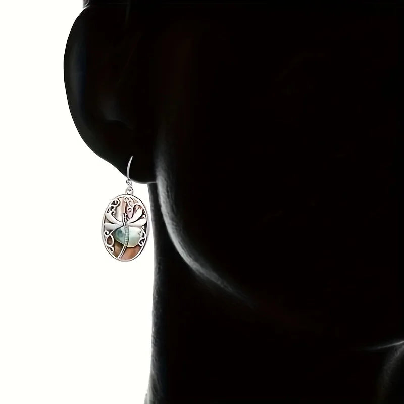 Abalone Shell Dragonfly Earrings – Symbol of Renewal &amp; Grace