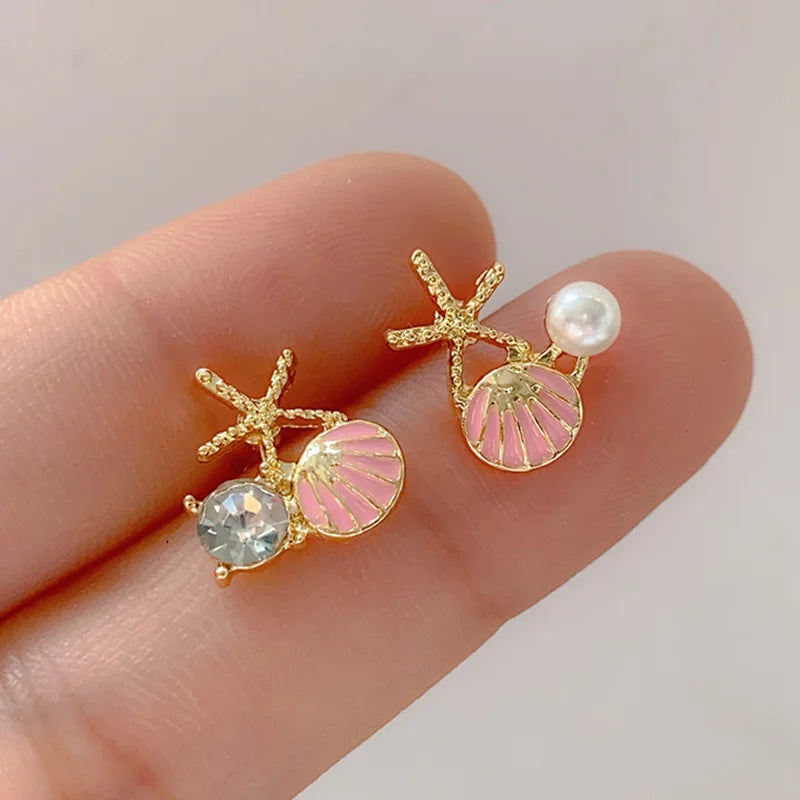 Coastal Dream Starfish Pearl Earrings