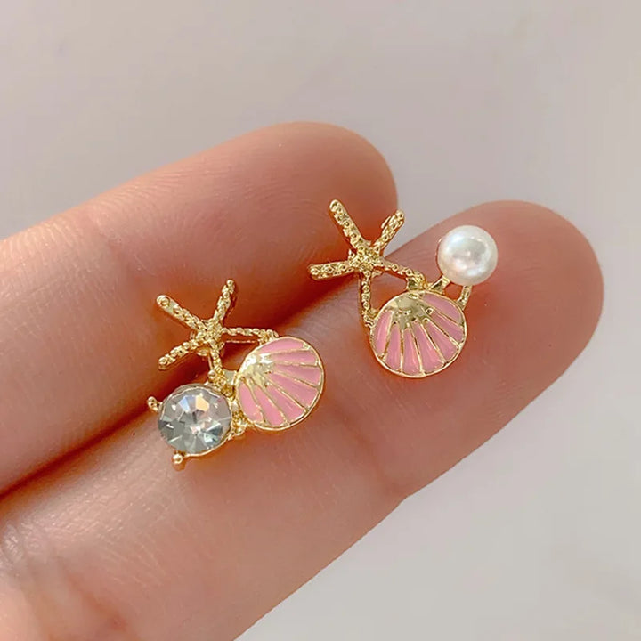 Coastal Dream Starfish Pearl Earrings