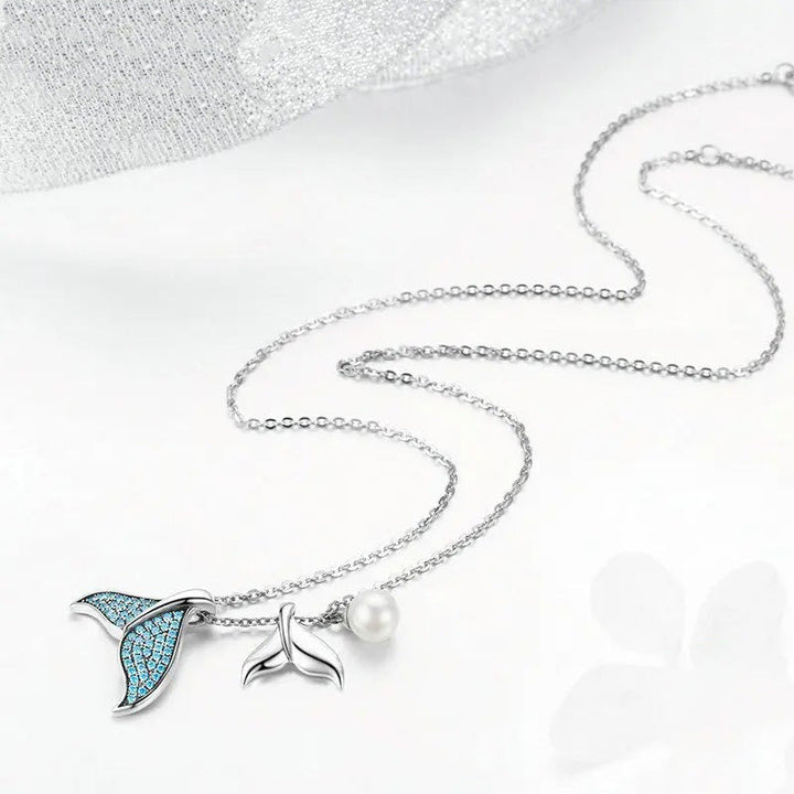 Whale Tail Pearl Ocean Necklace