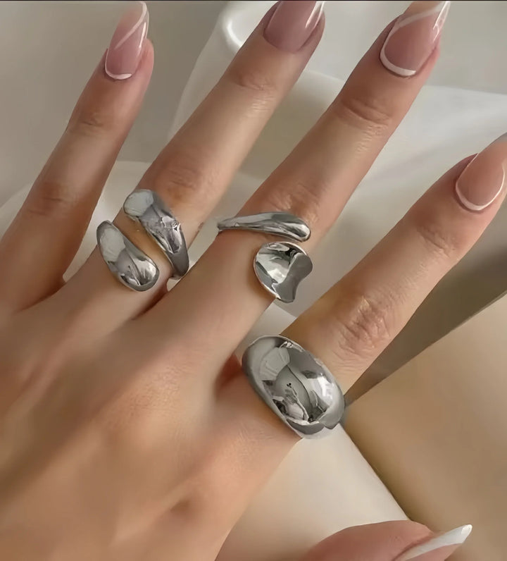 Baroque Pearl Flower Ring Collection