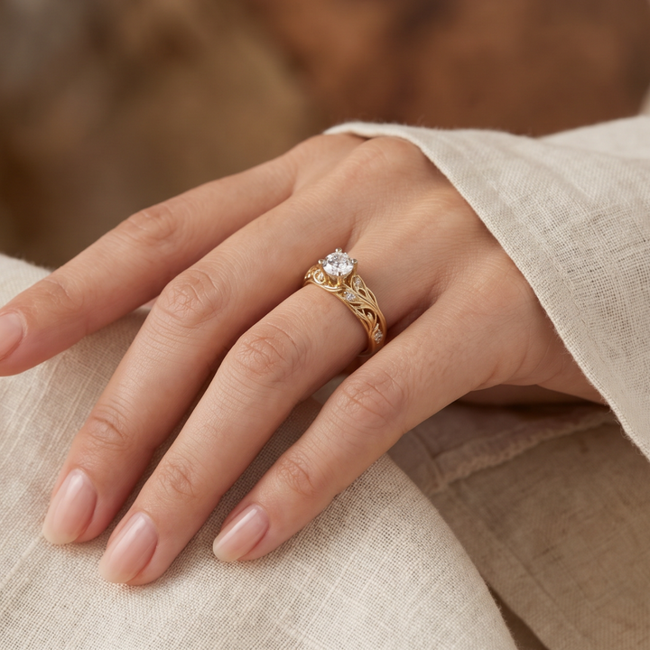 Exquisite Exotic Zirconia Ring
