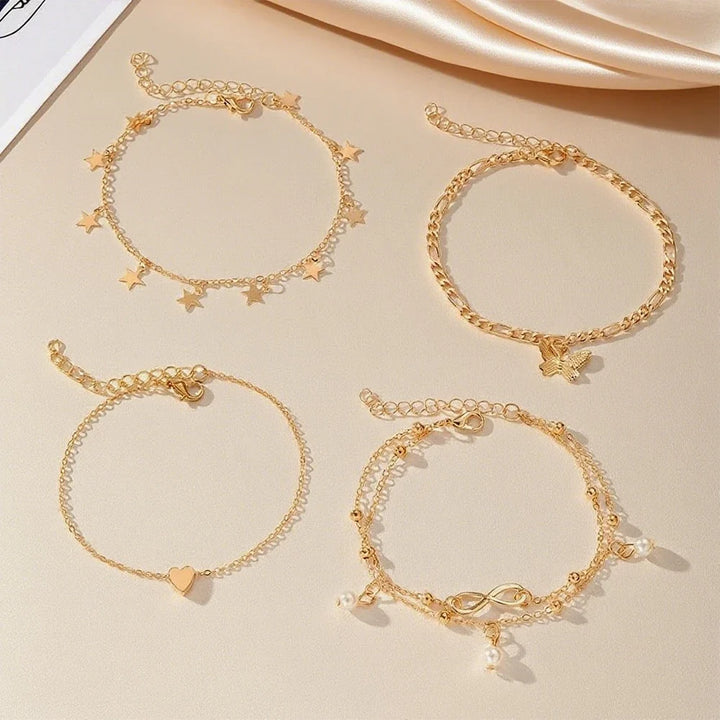 Butterfly Dreams Pearl Ankle Set