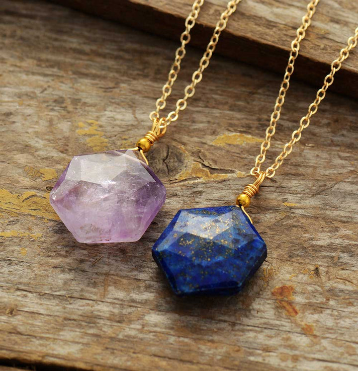 Hexagon Pendant Necklace