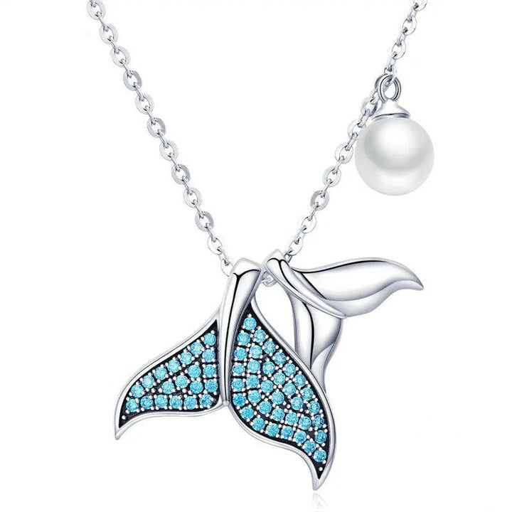 Whale Tail Pearl Ocean Necklace