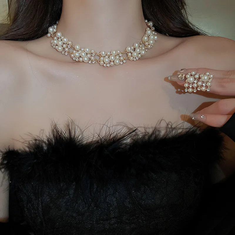 Timeless Pearl &amp; Crystal Jewelry Set