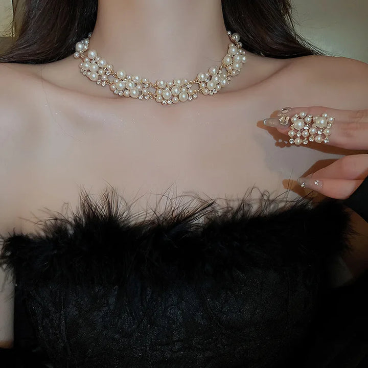 Timeless Pearl &amp; Crystal Jewelry Set