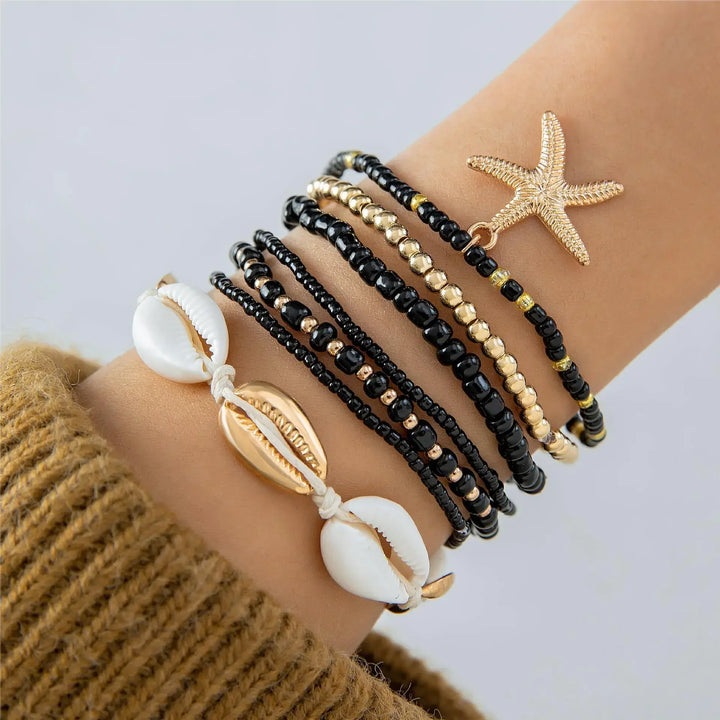Bohemian Shell Beach Bracelet Set