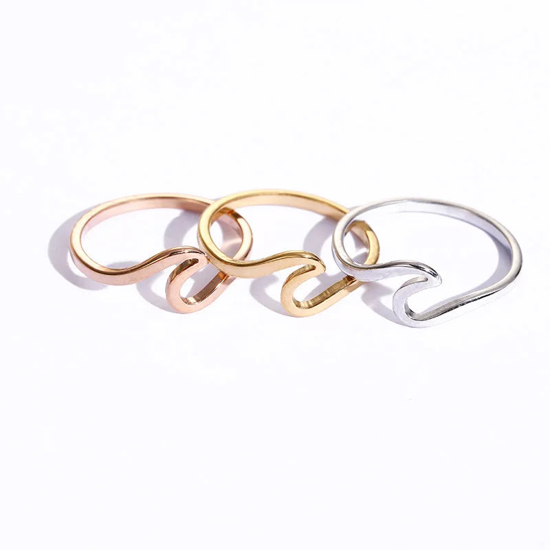 Ocean Wave Ring - Stainless Steel