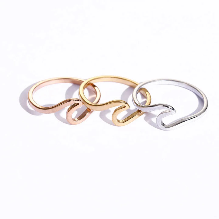 Ocean Wave Ring - Stainless Steel