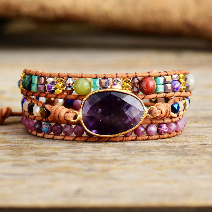 Amethyst &amp; Lepidolite Bracelet