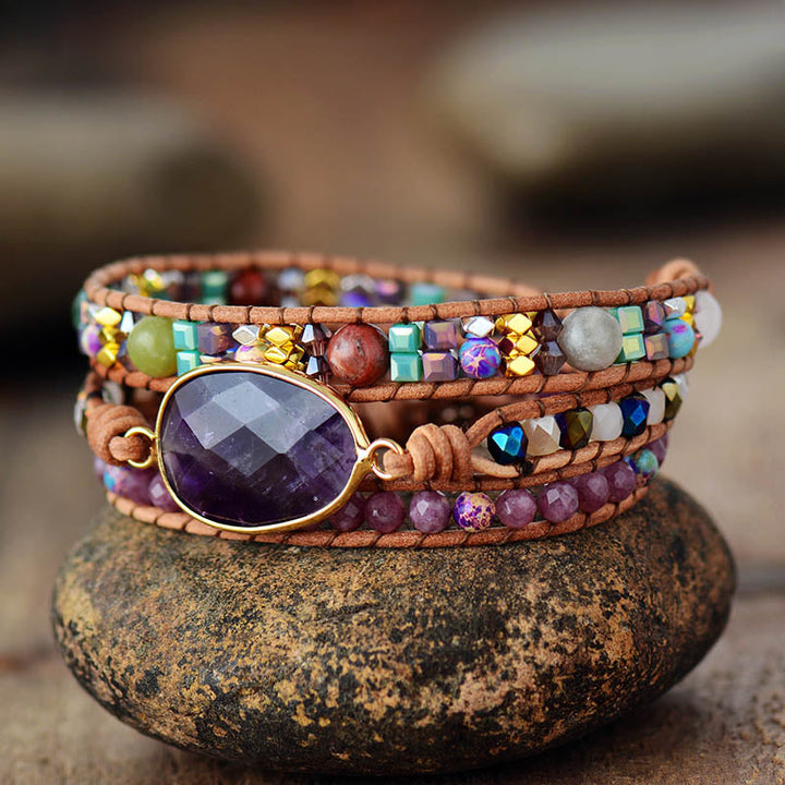 Amethyst &amp; Lepidolite Bracelet