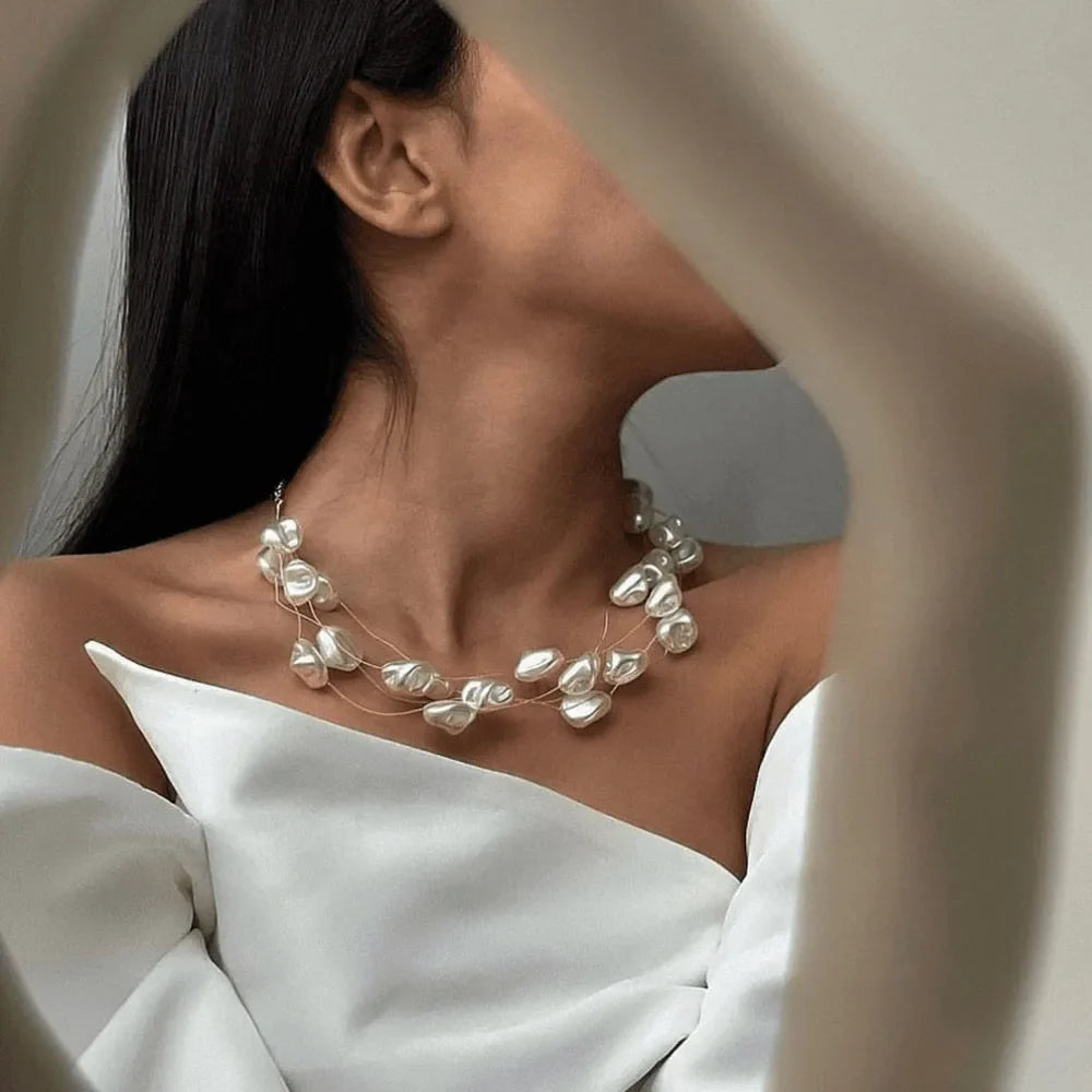Luminous Pearl Necklace &amp; Bracelet Set