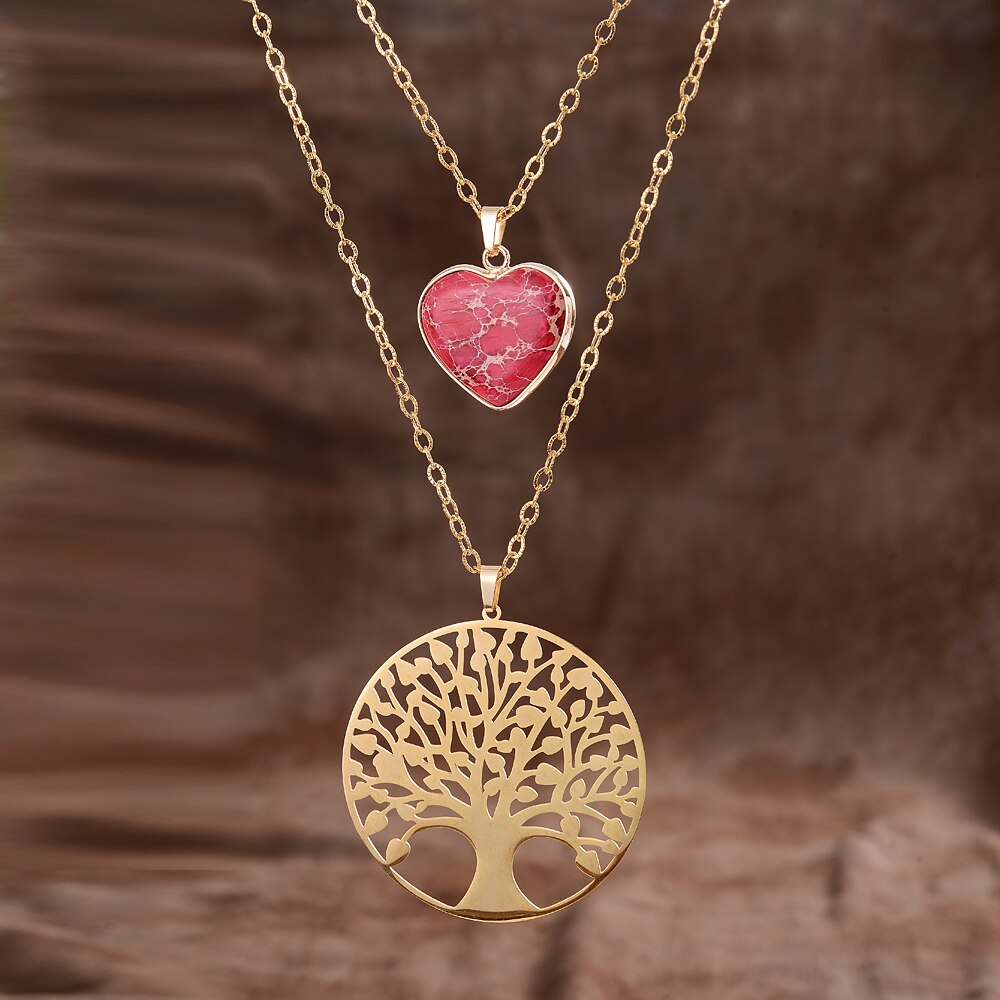 Heart &amp; Tree of life Necklace