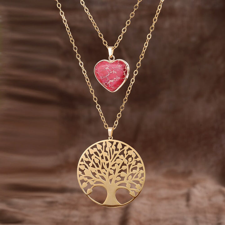 Heart &amp; Tree of life Necklace