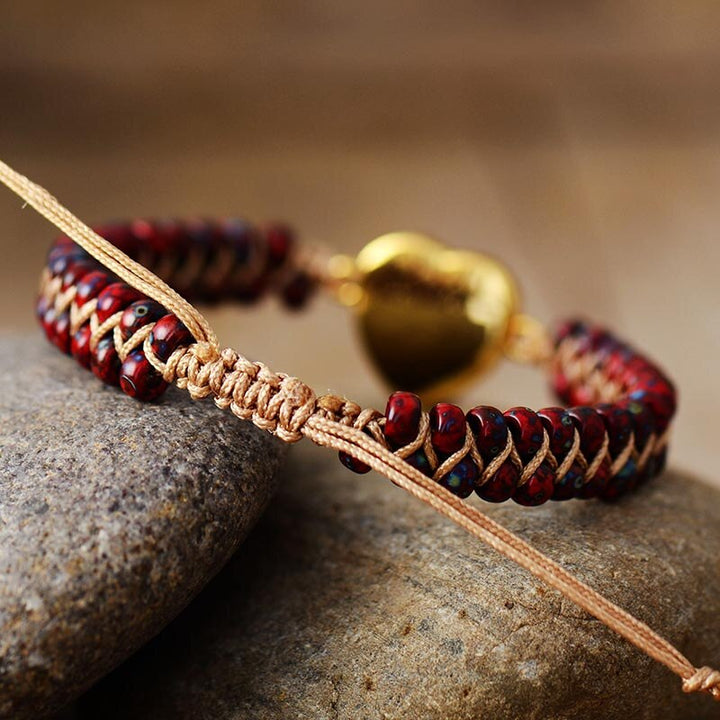 Intense Red Opal love protection bracelet