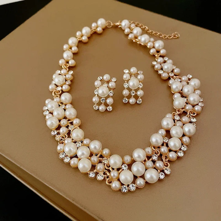 Timeless Pearl &amp; Crystal Jewelry Set