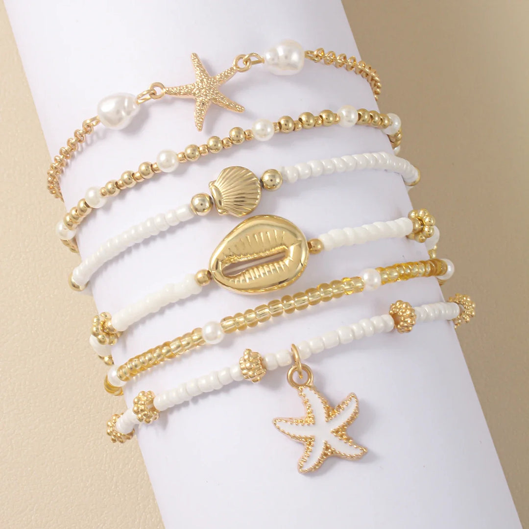Bohemian Starfish Beach Bracelet Set