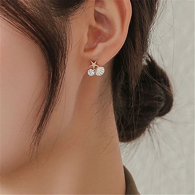 Coastal Dream Starfish Pearl Earrings