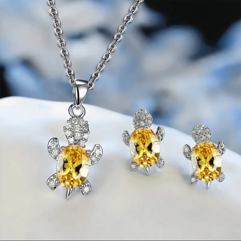Beautiful Sea Turtle Necklace with Bonus Earrings – Limited Time Offer