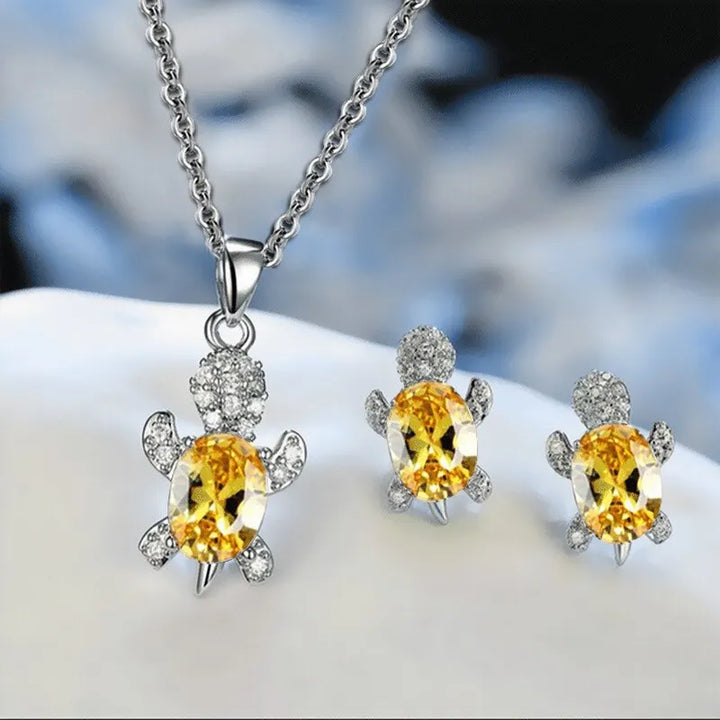 Beautiful Sea Turtle Necklace with Bonus Earrings – Limited Time Offer
