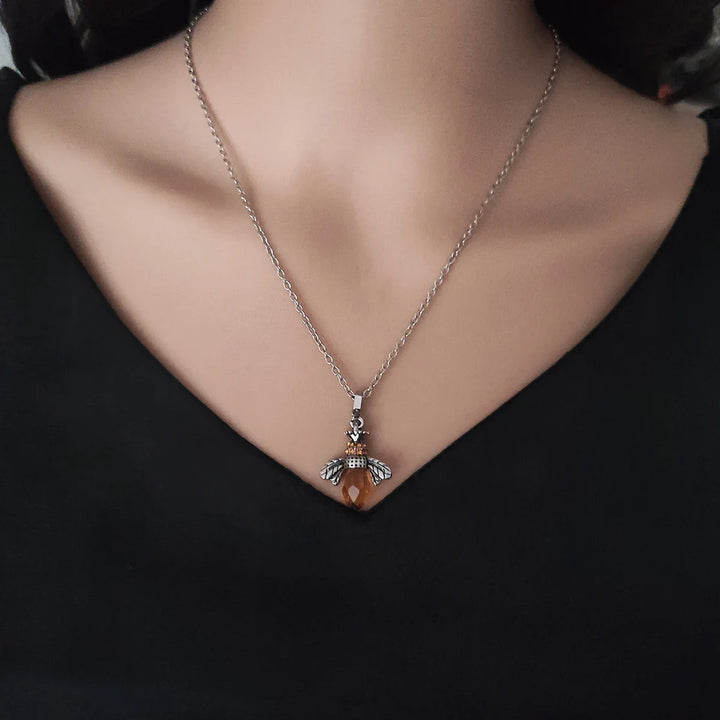 Vintage Bee Necklace &amp; Earrings Set