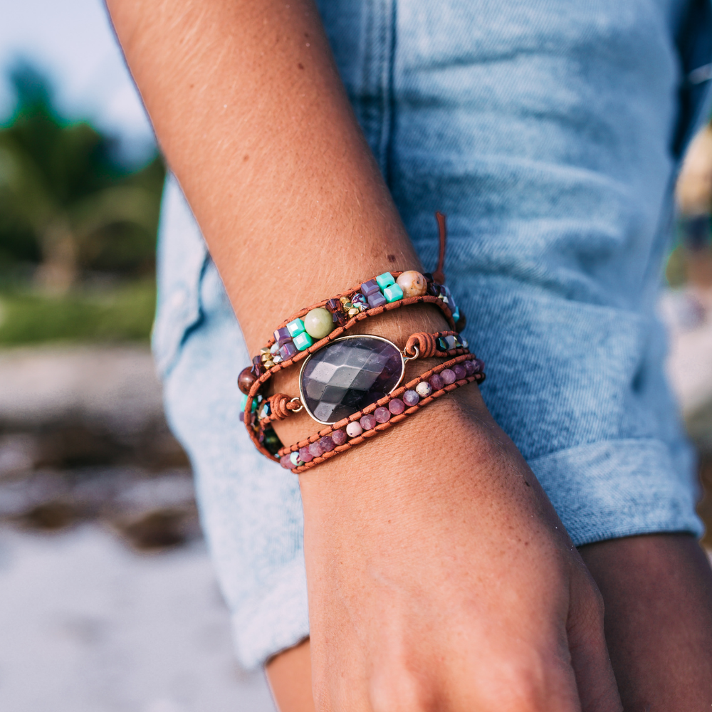 Amethyst &amp; Lepidolite Bracelet